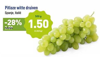 Promoties Pitloze witte druiven - Huismerk - Aldi - Geldig van 22/07/2019 tot 27/07/2019 bij Aldi