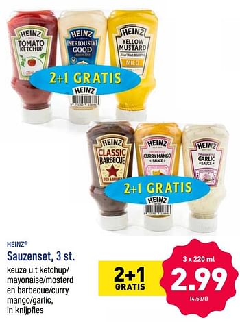 Promotions Sauzenset - Heinz - Valide de 22/07/2019 à 27/07/2019 chez Aldi