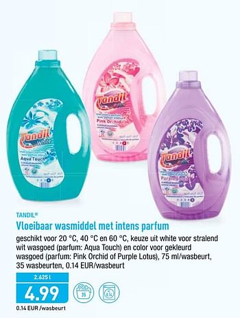 Promoties Vloeibaar wasmiddel met intens parfum - Tandil - Geldig van 22/07/2019 tot 27/07/2019 bij Aldi