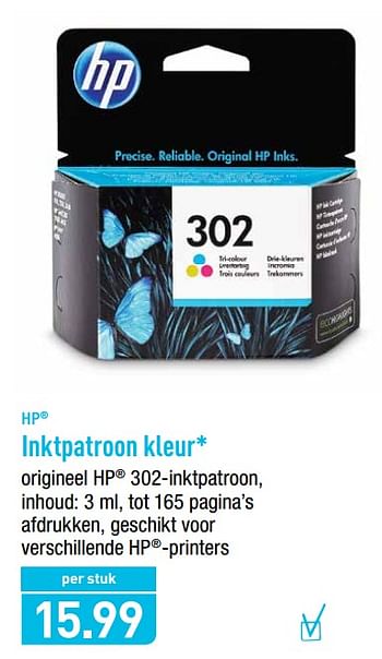Promotions Hp inktpatroon kleur - HP - Valide de 22/07/2019 à 27/07/2019 chez Aldi
