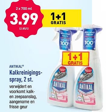 Promoties Kalkreinigingsspray - Antikal - Geldig van 22/07/2019 tot 27/07/2019 bij Aldi