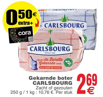 Promoties Gekarnde boter carlsbourg - Carlsbourg - Geldig van 23/07/2019 tot 29/07/2019 bij Cora