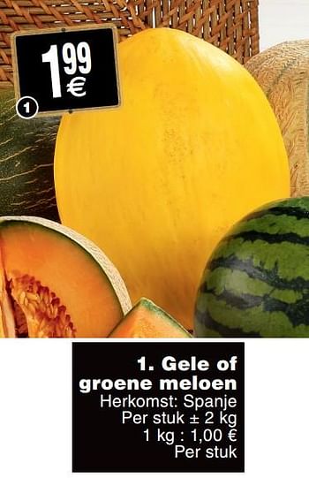 Promoties Gele of groene meloen - Huismerk - Cora - Geldig van 23/07/2019 tot 29/07/2019 bij Cora