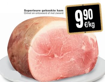 Promoties Superieure gekookte ham - Huismerk - Cora - Geldig van 23/07/2019 tot 29/07/2019 bij Cora