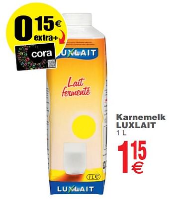 Promoties Karnemelk luxlait - Luxlait - Geldig van 23/07/2019 tot 29/07/2019 bij Cora