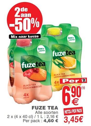 Promoties Fuze tea - FuzeTea - Geldig van 23/07/2019 tot 29/07/2019 bij Cora