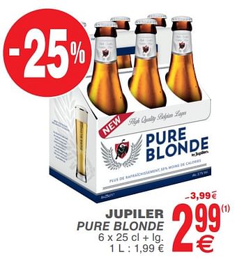 Promotions Jupiler pure blonde - Jupiler - Valide de 23/07/2019 à 29/07/2019 chez Cora