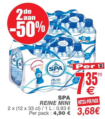 Promoties Spa reine mini - Spa - Geldig van 23/07/2019 tot 29/07/2019 bij Cora