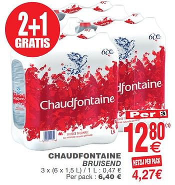 Promotions Chaudfontaine bruisend - Chaudfontaine - Valide de 23/07/2019 à 29/07/2019 chez Cora