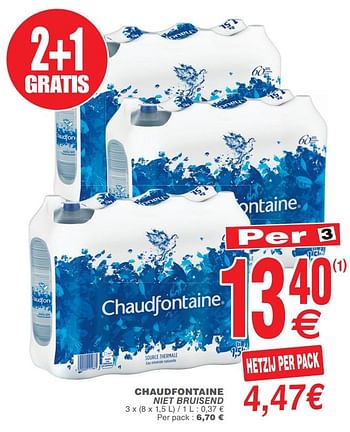 Promoties Chaudfontaine niet bruisend - Chaudfontaine - Geldig van 23/07/2019 tot 29/07/2019 bij Cora