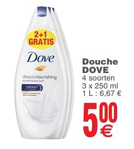 Promoties Douche dove - Dove - Geldig van 23/07/2019 tot 29/07/2019 bij Cora
