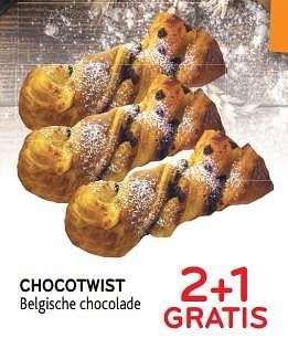 Promotions Chocotwist belgische chocolade 2+1 gratis - Produit maison - Alvo - Valide de 31/07/2019 à 13/08/2019 chez Alvo