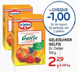 Promoties Geleisuiker gelfix dr. oetker - Dr. Oetker - Geldig van 31/07/2019 tot 13/08/2019 bij Alvo