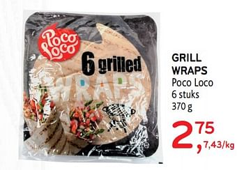 Promoties Grill wraps poco loco - Poco Loco - Geldig van 31/07/2019 tot 13/08/2019 bij Alvo