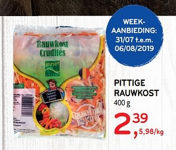 Promoties Pittige rauwkost - Huismerk - Alvo - Geldig van 31/07/2019 tot 06/08/2019 bij Alvo