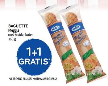 Promoties 1+1 gratis baguette meggle met kruidenboter - Meggle - Geldig van 31/07/2019 tot 13/08/2019 bij Alvo
