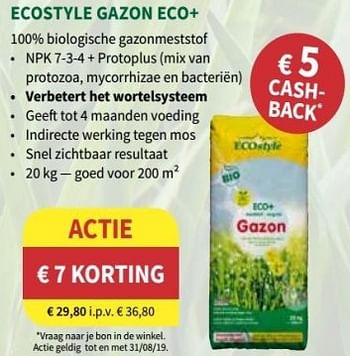 Promotions Ecostyle gazon eco - Ecostyle - Valide de 17/07/2019 à 11/08/2019 chez Horta