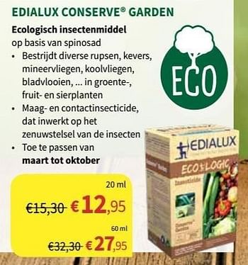 Promotions Edialux conserve garden - Edialux - Valide de 17/07/2019 à 11/08/2019 chez Horta