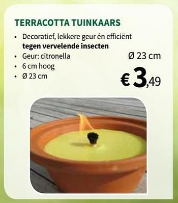 Promoties Terracotta tuinkaars - Terracotta - Geldig van 17/07/2019 tot 11/08/2019 bij Horta