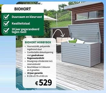 Promoties Biohort hobbybox - Biohort - Geldig van 17/07/2019 tot 11/08/2019 bij Horta