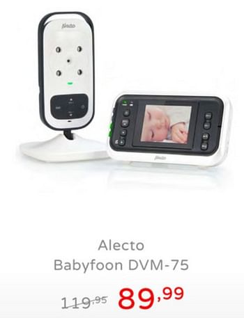 Promoties Alecto babyfoon dvm-75 - Alecto - Geldig van 21/07/2019 tot 27/07/2019 bij Baby & Tiener Megastore