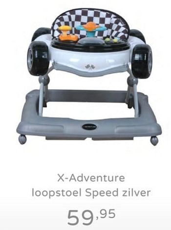 Promotions X-adventure loopstoel speed zilver - Xadventure - Valide de 21/07/2019 à 27/07/2019 chez Baby & Tiener Megastore