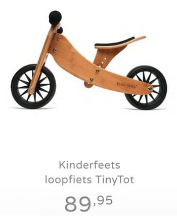 Promotions Kinderfeets loopfiets tinytot - Kinderfeets  - Valide de 21/07/2019 à 27/07/2019 chez Baby & Tiener Megastore