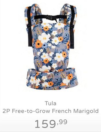Promoties Tula 2p free-to-grow french marigold - Marigold - Geldig van 21/07/2019 tot 27/07/2019 bij Baby & Tiener Megastore