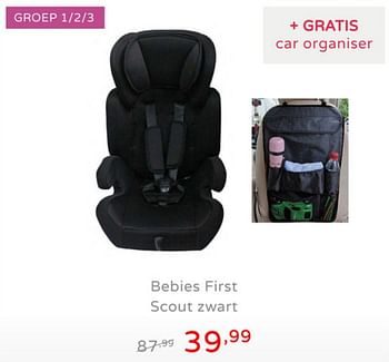 Promoties Bebies first scout zwart - bebiesfirst - Geldig van 21/07/2019 tot 27/07/2019 bij Baby & Tiener Megastore
