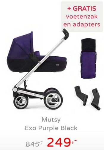 Promotions Mutsy exo purple black - Mutsy - Valide de 21/07/2019 à 27/07/2019 chez Baby & Tiener Megastore