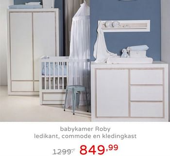 Promotions Babykamer roby ledikant, commode en kledingkast - Produit Maison - Baby & Tiener Megastore - Valide de 21/07/2019 à 27/07/2019 chez Baby & Tiener Megastore