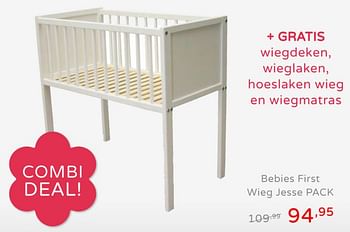 Promoties Bebies first wieg jesse pack - bebiesfirst - Geldig van 21/07/2019 tot 27/07/2019 bij Baby & Tiener Megastore