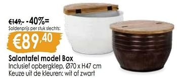 Promoties Salontafel model box - Huismerk - Paco - Geldig van 05/07/2019 tot 05/08/2019 bij Paco