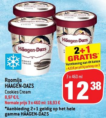 Promoties Roomijs häagen-dazs - Haagen-Dazs - Geldig van 24/07/2019 tot 30/07/2019 bij Match