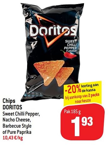 Promoties Chips doritos - Doritos - Geldig van 24/07/2019 tot 30/07/2019 bij Match