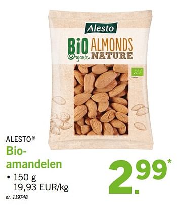 Promoties Bioamandelen - Alesto - Geldig van 29/07/2019 tot 03/08/2019 bij Lidl