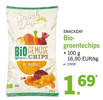 Promoties Biogroentechips - Snack Day - Geldig van 29/07/2019 tot 03/08/2019 bij Lidl