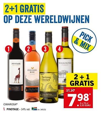 Promoties Pinotage - Rode wijnen - Geldig van 29/07/2019 tot 03/08/2019 bij Lidl