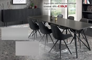 Promoties Ragno tafel met calatorao tafelblad - Bristol - Geldig van 01/08/2019 tot 31/08/2019 bij Overstock