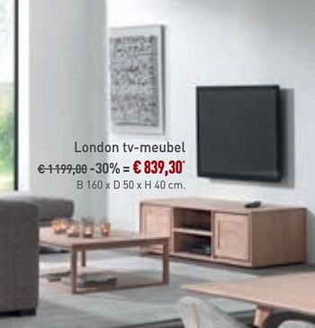 Promotions London tv-meubel - Bristol - Valide de 01/08/2019 à 31/08/2019 chez Overstock