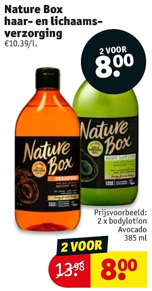 Promoties Bodylotion avocado - Nature Box - Geldig van 23/07/2019 tot 04/08/2019 bij Kruidvat