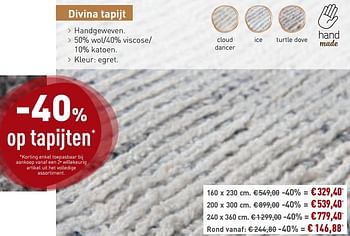 Promoties Divina tapijt - Bristol - Geldig van 01/08/2019 tot 31/08/2019 bij Overstock