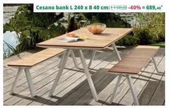 Promoties Cesano bank - Bristol - Geldig van 01/08/2019 tot 31/08/2019 bij Overstock
