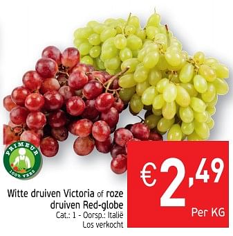 Promoties Witte druiven victoria of roze druiven red-glob - Huismerk - Intermarche - Geldig van 23/07/2019 tot 28/07/2019 bij Intermarche