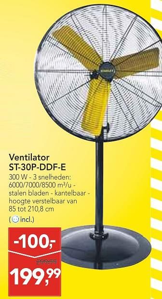 Promoties Stanley ventilator st-30p-ddf-e - Stanley - Geldig van 31/07/2019 tot 13/08/2019 bij Makro