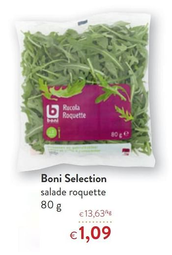 Promotions Boni selection salade roquette - Boni - Valide de 31/07/2019 à 13/08/2019 chez OKay