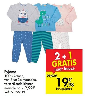 Promoties Pyjama - Huismerk - Carrefour  - Geldig van 31/07/2019 tot 07/09/2019 bij Carrefour