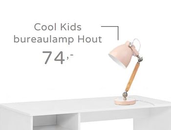 Promoties Cool kids bureaulamp hout - Cool Kids - Geldig van 28/07/2019 tot 17/08/2019 bij Baby & Tiener Megastore