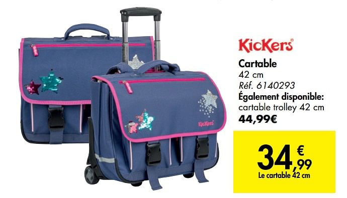 Kickers Cartable En promotion chez Carrefour