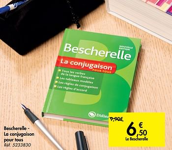 Promotions Bescherelle - la conjugaison pour tous - Bescherelle - Valide de 31/07/2019 à 07/09/2019 chez Carrefour
